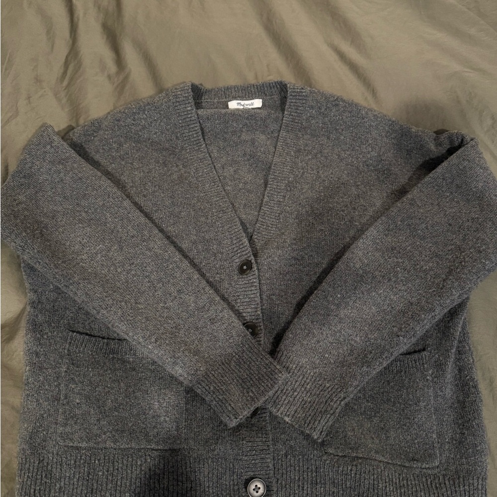 Madewell Charcoal Cardigan Sweater